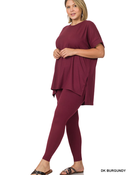 On The Run Set - Cabernet (Plus Size)