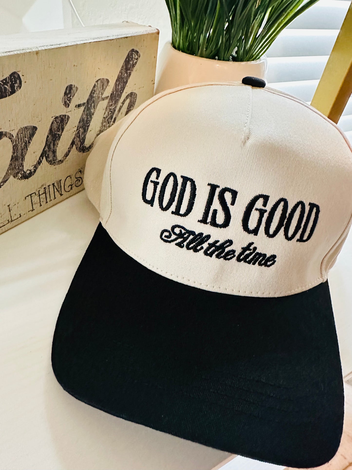 God is Good Canvas Cap - Fuchsia