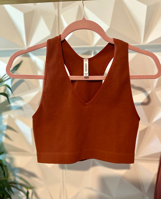Plus Seamless Sculpt Tank - Dark Rust